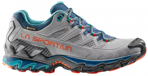 Кроссовки женские La Sportiva Ultra Raptor II Leather GTX Grey/Cherry Tomato - Фото 1 большая