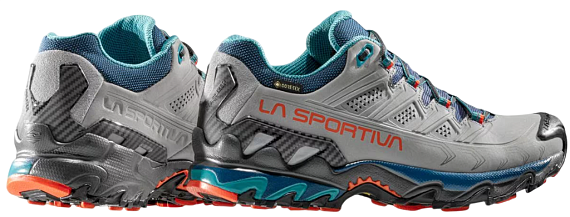 Кроссовки женские La Sportiva Ultra Raptor II Leather GTX Grey/Cherry Tomato - Фото 5 большая