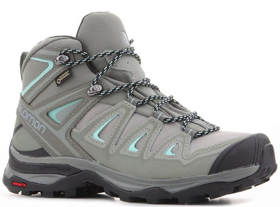 Кроссовки женские Salomon X Ultra 3 Mid GTX Shadow/Castor Gray/Beach Glass - Фото 2 большая