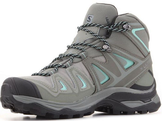 Кроссовки женские Salomon X Ultra 3 Mid GTX Shadow/Castor Gray/Beach Glass - Фото 6 большая