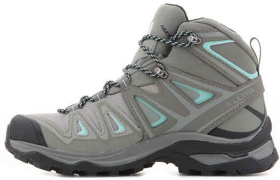 Кроссовки женские Salomon X Ultra 3 Mid GTX Shadow/Castor Gray/Beach Glass - Фото 7 большая