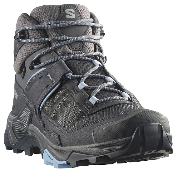 Кроссовки женские Salomon X Ultra 5 Mid Gtx Asphalt/Castlerock/Brunnera Blue - Фото 5 большая
