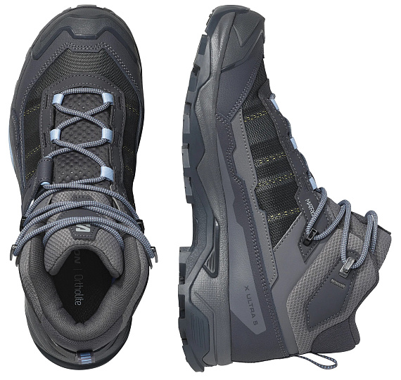 Кроссовки женские Salomon X Ultra 5 Mid Gtx Asphalt/Castlerock/Brunnera Blue - Фото 2 большая
