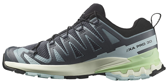 Кроссовки женские Salomon Xa Pro 3D V9 Turbulence/Iced Aqua/Patina Green - Фото 4 большая