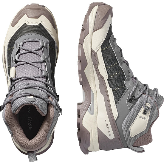 Кроссовки женские Salomon X Ultra 5 Mid Gtx Excalibur/Iron/Gull - Фото 2 большая