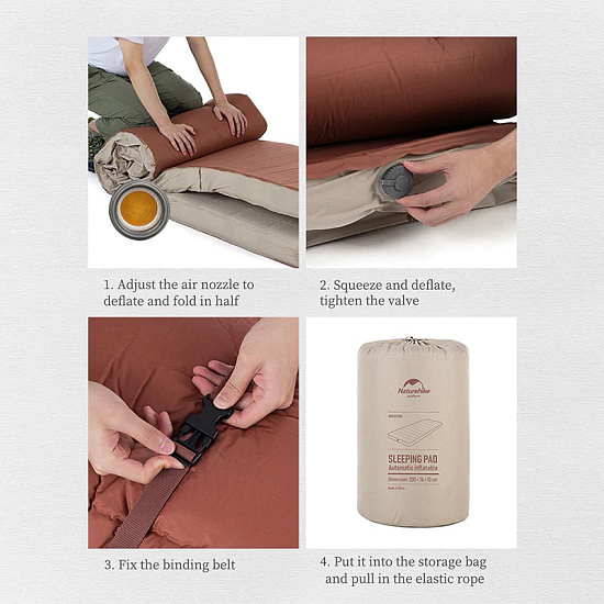 Коврик Naturehike C10 Self-Inflating Light - Фото 6 большая