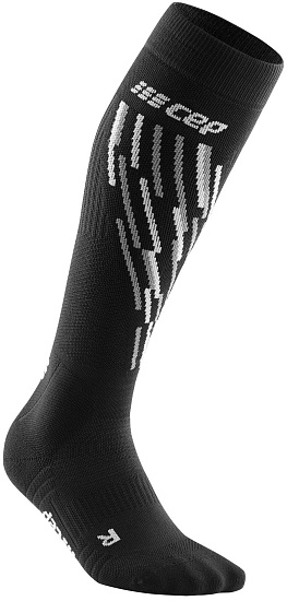 Компрессионные гольфы женские CEP C211W для катания на лыжах чёрный/антрацит - Фото 2 большая