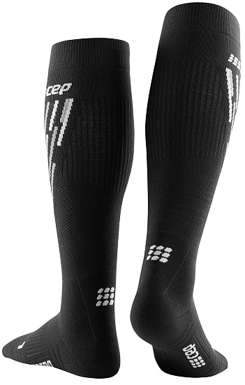 Компрессионные гольфы женские CEP C211W для катания на лыжах чёрный/антрацит - Фото 3 большая