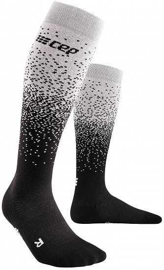 Носки женские CEP C283W Snowfall Black/Off White - Фото 1 большая