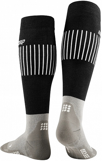 Носки женские CEP C233W Ski Ultralight Compression Tall Black/Grey - Фото 2 большая