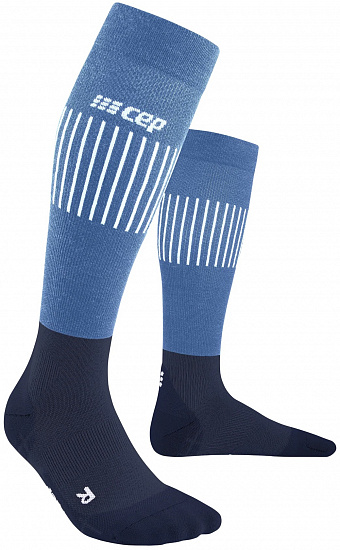 Носки мужские CEP C233M Ski Ultralight Compression Tall Light Blue/Blue - Фото 1 большая