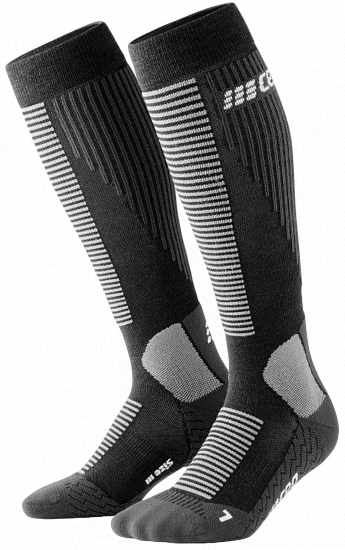 Носки мужские CEP C261M Touring Skiing Tall V2 Black - Фото 1 большая