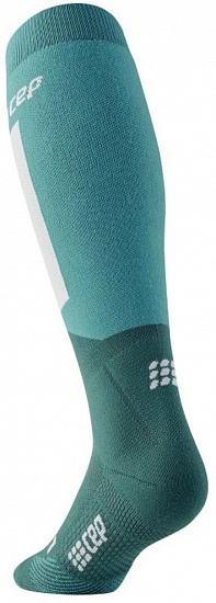 Носки мужские CEP C214M Thermo Skiing Tall V3 Turquoise/Green - Фото 2 большая