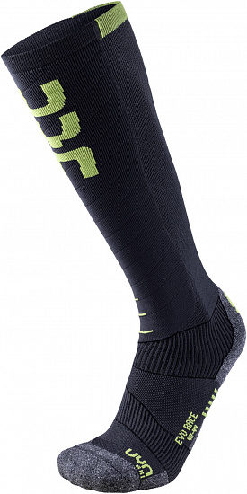 Носки мужские UYN Ski Evo Race Anthracite/Green Lime - Фото 1 большая
