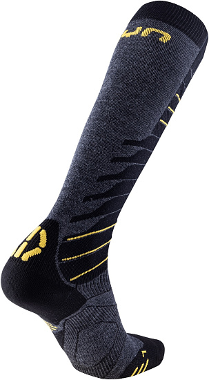 Носки мужские UYN Ski Ultra Fit Anthracite/Yellow - Фото 2 большая