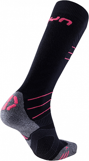 Носки женские UYN Ski Ultra Fit Black/Pink Paradise - Фото 2 большая