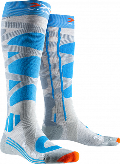 Носки женские X-Socks Ski Control 4.0 Women Charcoal Melange Purple - Фото 1 большая