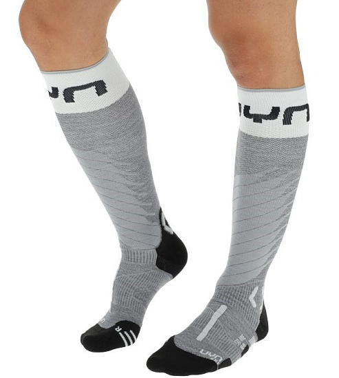 Носки мужские UYN Ski One Merino Grey Melange/White - Фото 4 большая