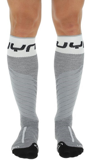Носки мужские UYN Ski One Merino Grey Melange/White - Фото 5 большая