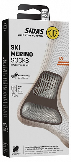 Носки Sidas Ski Merino Mid Volume Brown - Фото 2 большая