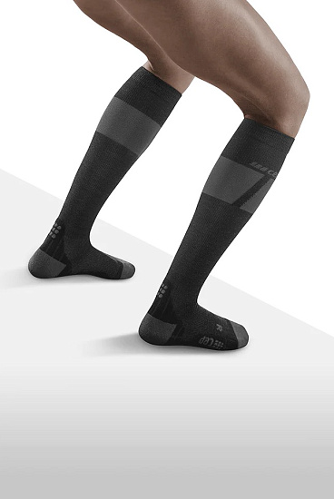 Компрессионные гольфы мужские CEP C230M для катания на лыжах Grey/Dark Grey - Фото 4 большая