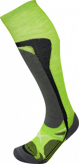 Носки мужские Lorpen T3 Ski Mountaineering Green Lime - Фото 2 большая