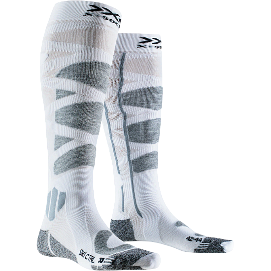 Носки X-Socks Ski Control 4.0 Arctic White/Pearl Grey - Фото 1 большая