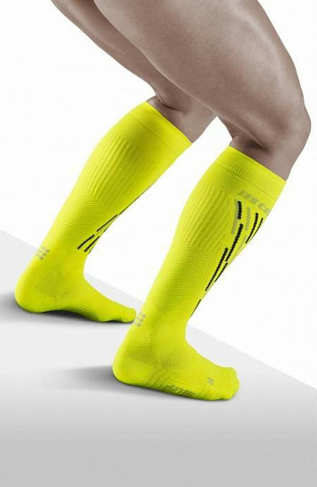 Носки мужские CEP C211M Neon Yellow - Фото 4 большая