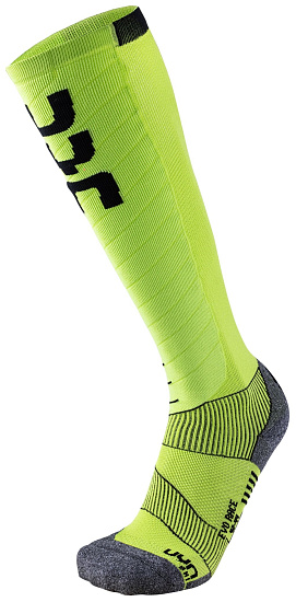 Носки мужские UYN Ski Evo Race Green Lime/Black - Фото 1 большая