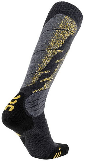 Носки мужские UYN Ski All Mountain Anthracite Melange/Yellow - Фото 2 большая