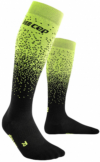 Носки мужские CEP C283M Snowfall Black/Green  - Фото 1 большая