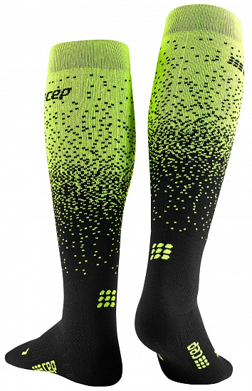Носки мужские CEP C283M Snowfall Black/Green  - Фото 2 большая