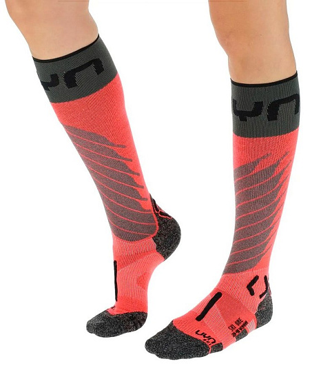 Носки женские UYN Ski One Merino Pink/Black - Фото 5 большая