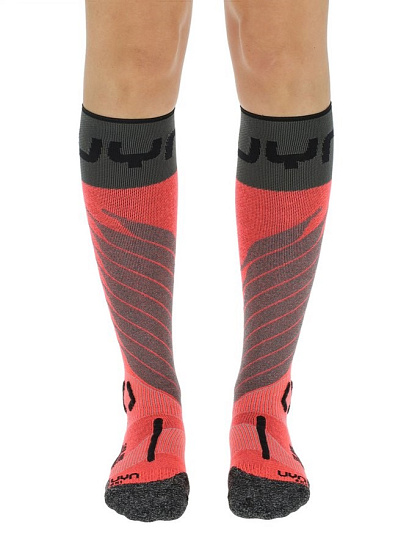 Носки женские UYN Ski One Merino Pink/Black - Фото 6 большая