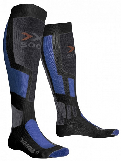 Носки мужские X-Socks Snowboarding Long Anthr/Azure - Фото 1 большая