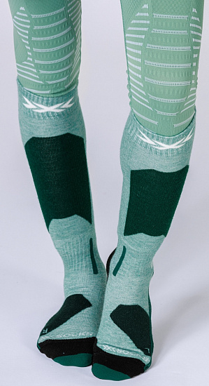Носки женские X-Socks Ski Discover Otc Sage Green/English Lawn - Фото 2 большая