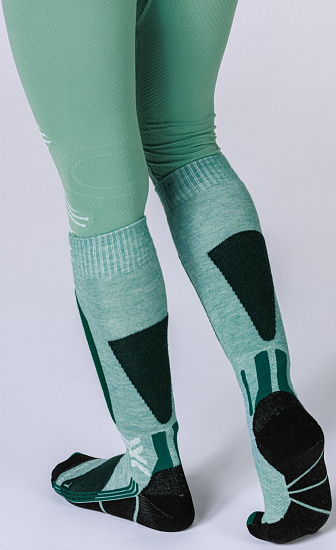 Носки женские X-Socks Ski Discover Otc Sage Green/English Lawn - Фото 4 большая