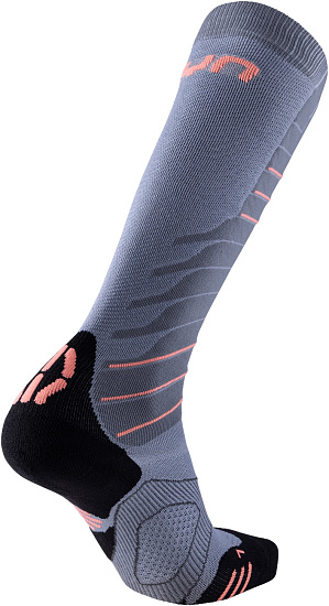 Носки женские UYN Ski Superleggera Silver/Coral - Фото 2 большая