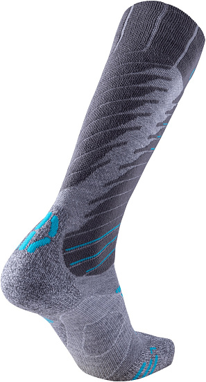 Носки женские UYN Ski Comfort Fit Grey/Turquoise - Фото 2 большая