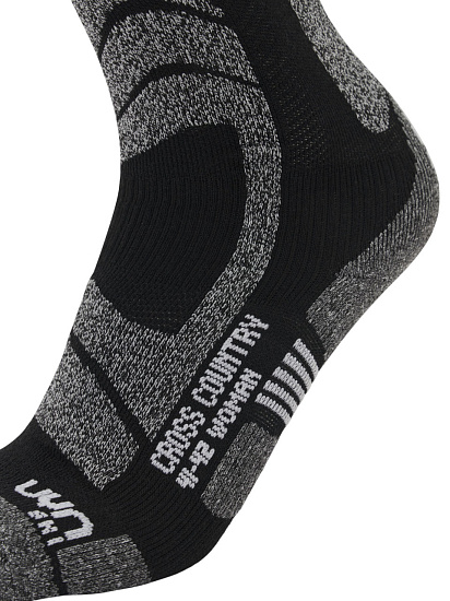 Носки женские UYN Ski Cross Country Black/Mouline' - Фото 2 большая