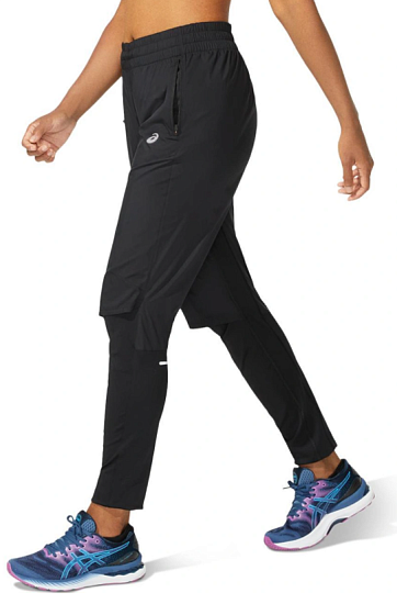 Брюки женские ASICS Race Performance Black - Фото 3 большая