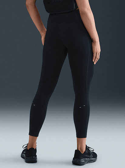 Тайтсы женские Nike Dri-FIT Tempo Hr 7/8 Black/Reflective Silver/White - Фото 2 большая
