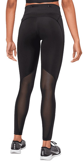 Тайтсы женские Nike Tight Fit Fast Black - Фото 2 большая