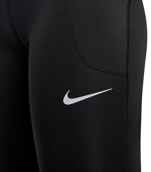 Тайтсы женские Nike Tight Fit Fast Black - Фото 7 большая