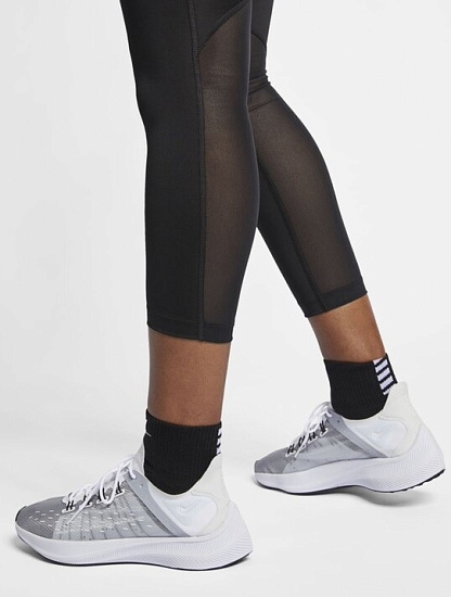Тайтсы женские Nike Fast Mid-Rise Crop Black - Фото 3 большая