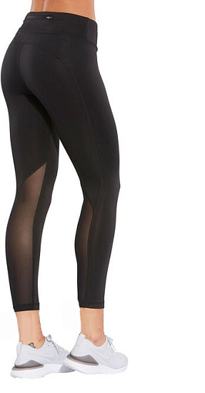 Тайтсы женские Nike Fast Mid-Rise Crop Black - Фото 5 большая