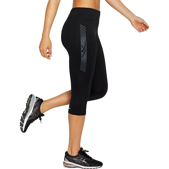 Тайтсы женские ASICS Icon Knee Performance Black/Carrier Grey - Фото 2 большая
