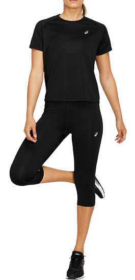 Тайтсы женские ASICS Icon Knee Performance Black/Carrier Grey - Фото 5 большая