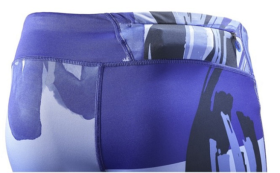 Тайтсы женские Salomon Elevate Long Bl/Bk/Baja B - Фото 4 большая
