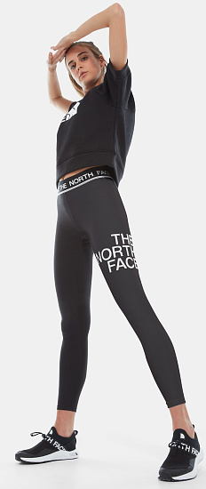 Тайтсы женские The North Face Flex Mid Rise Black/White - Фото 3 большая